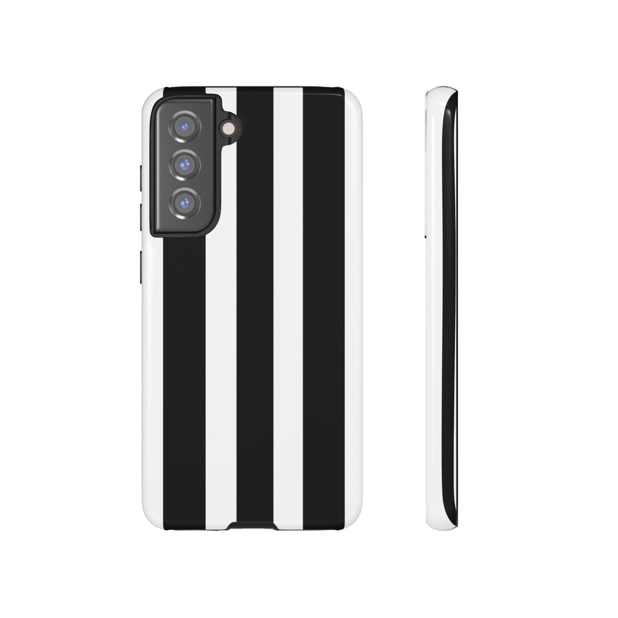 Black & White Vertical Stripe Phone Case — Tough Protective iPhone Cover