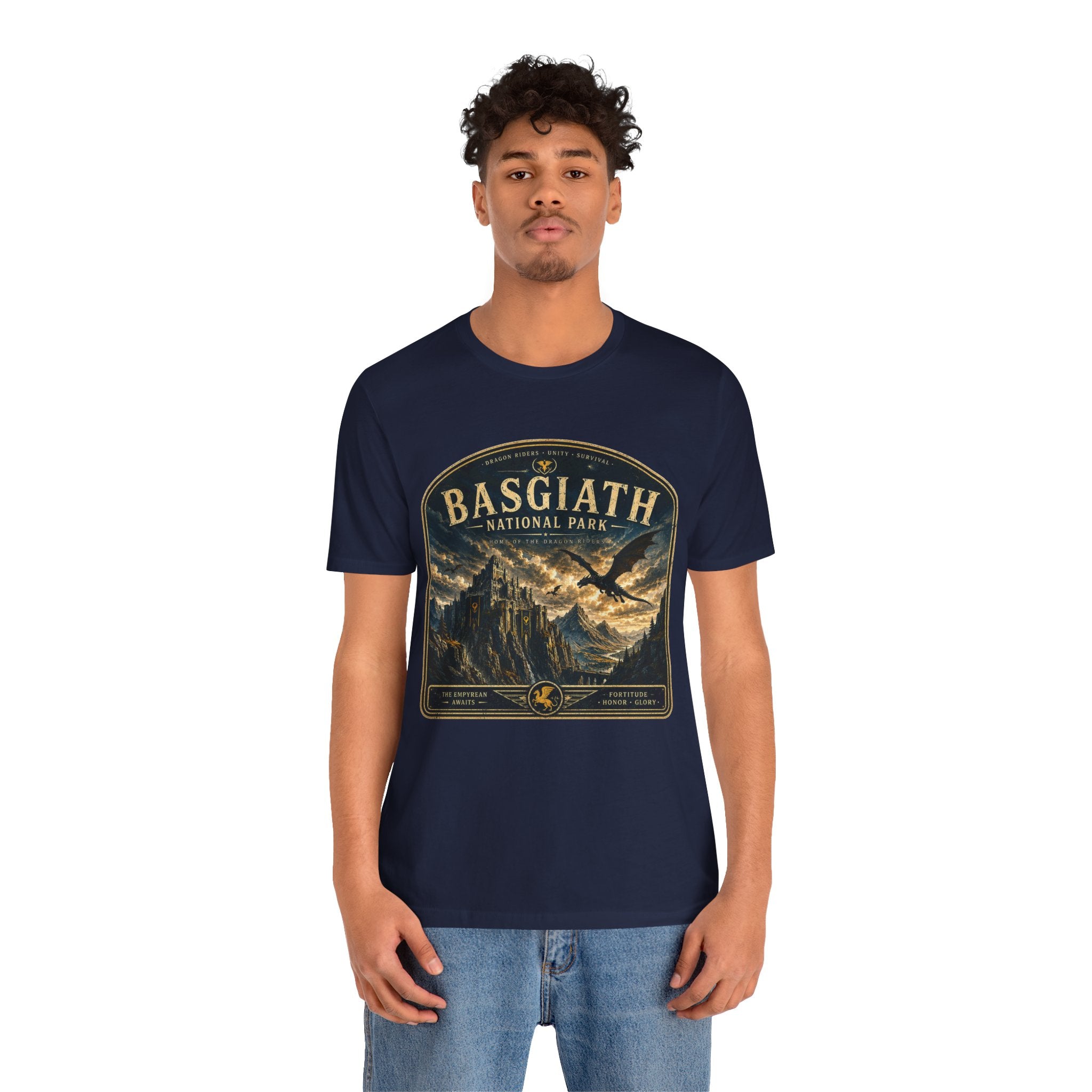 Basgiath National Park Graphic Tee – Vintage Mountain Adventure T-Shirt