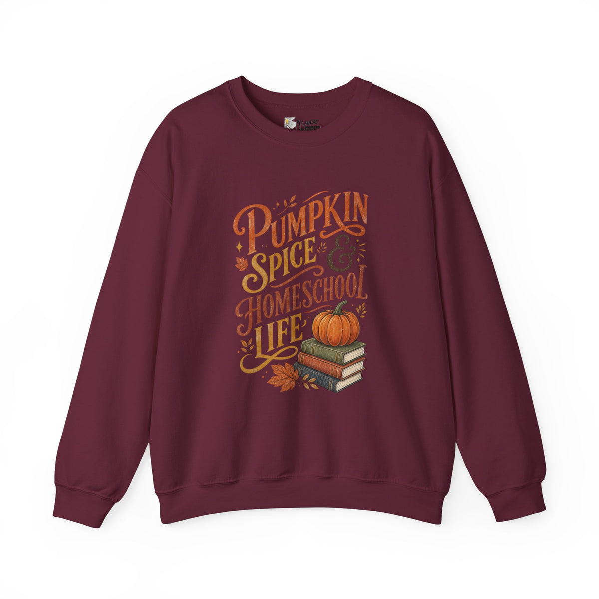 Pumpkin Spice Homeschool Life Sweatshirt – Fall Cozy Crewneck for Homeschool Moms & Teachers