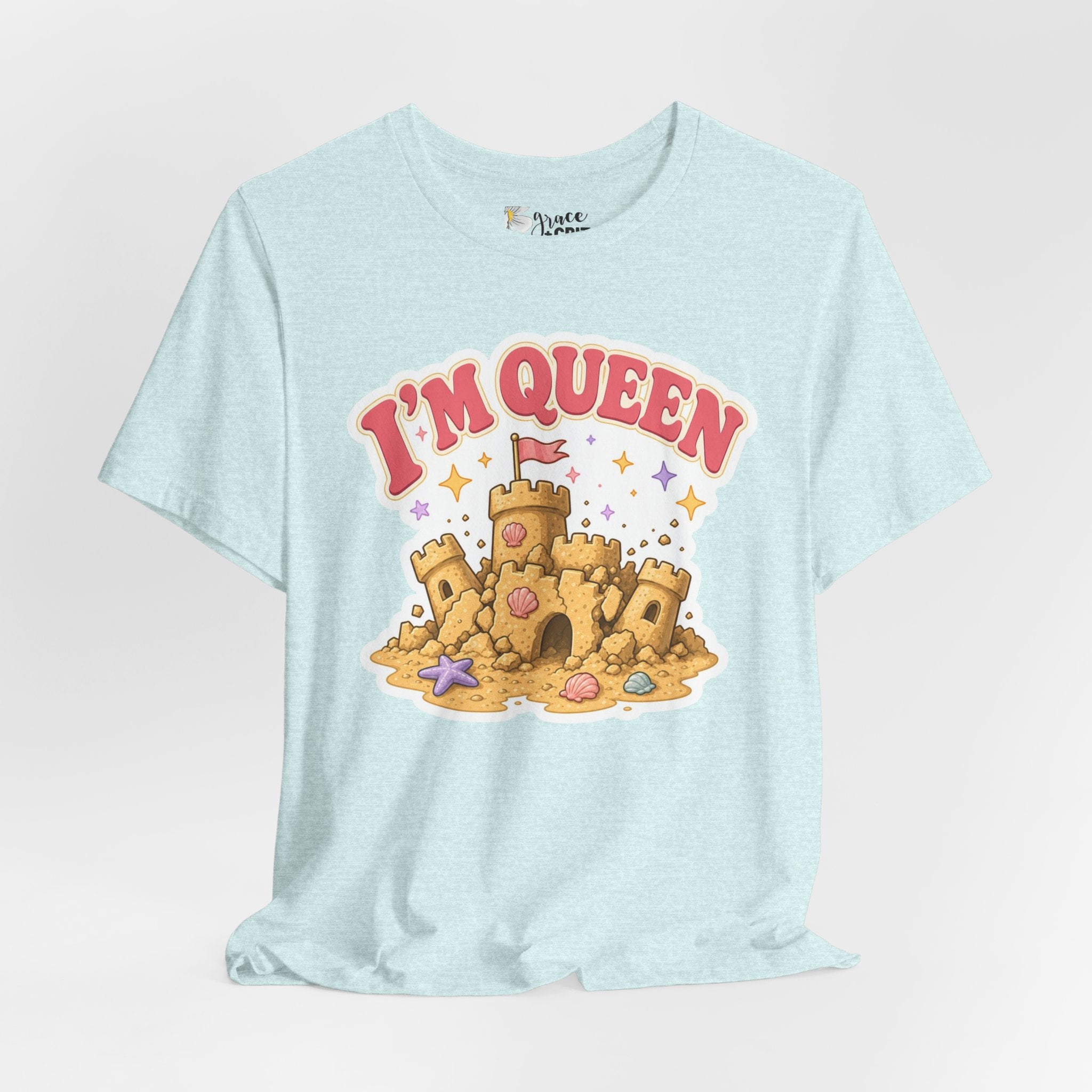 I'm Queen Sandcastle Tee | Cute Beach Princess Graphic Shirt