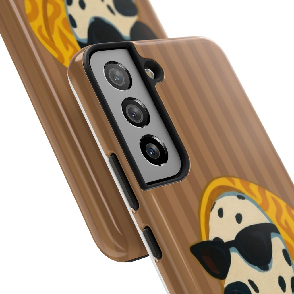 Dalmatian in Scarf Tough Phone Case — Retro Dog Print Protective Cover