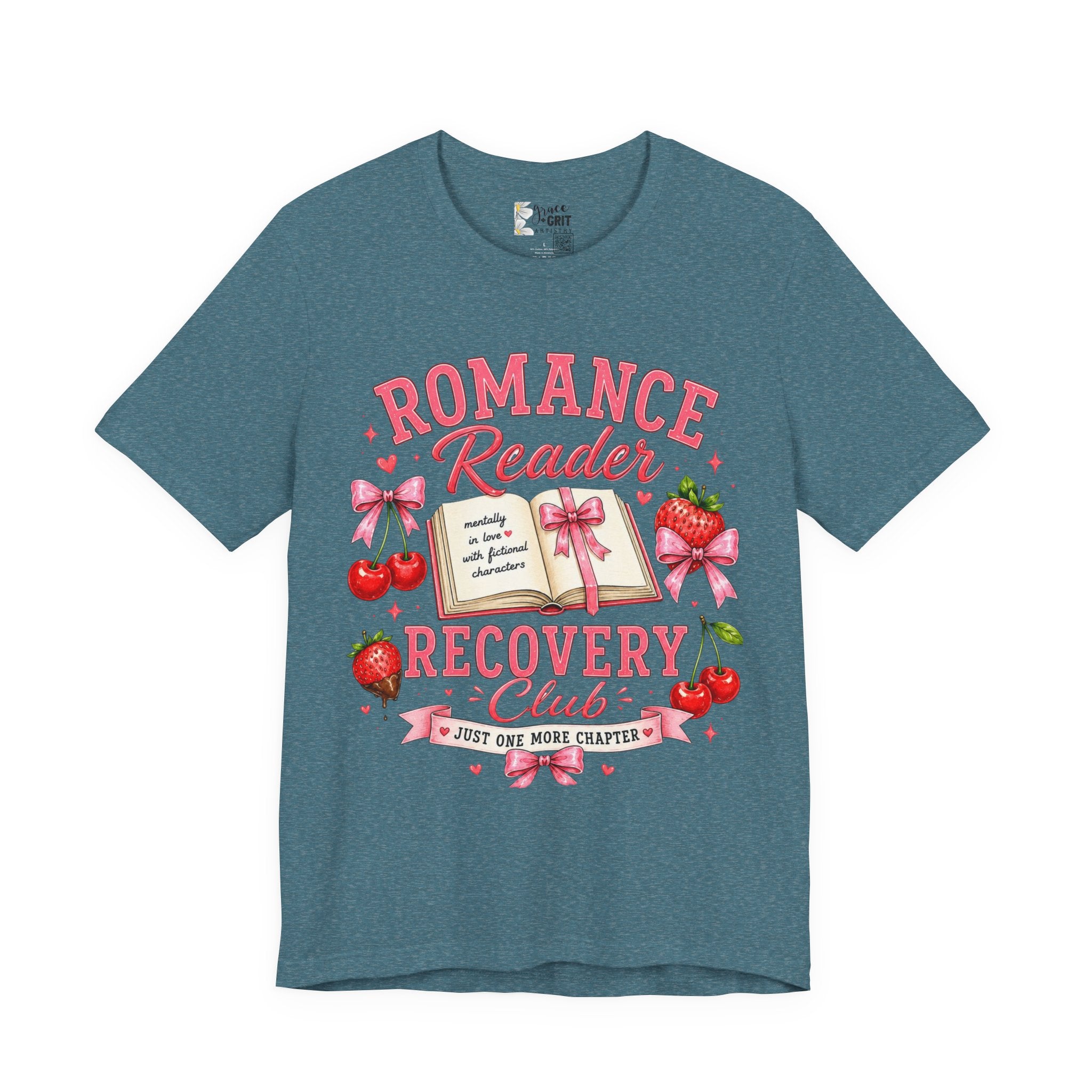 Romance Reader Recovery Club Tee — “Just One More Chapter” Graphic Shirt