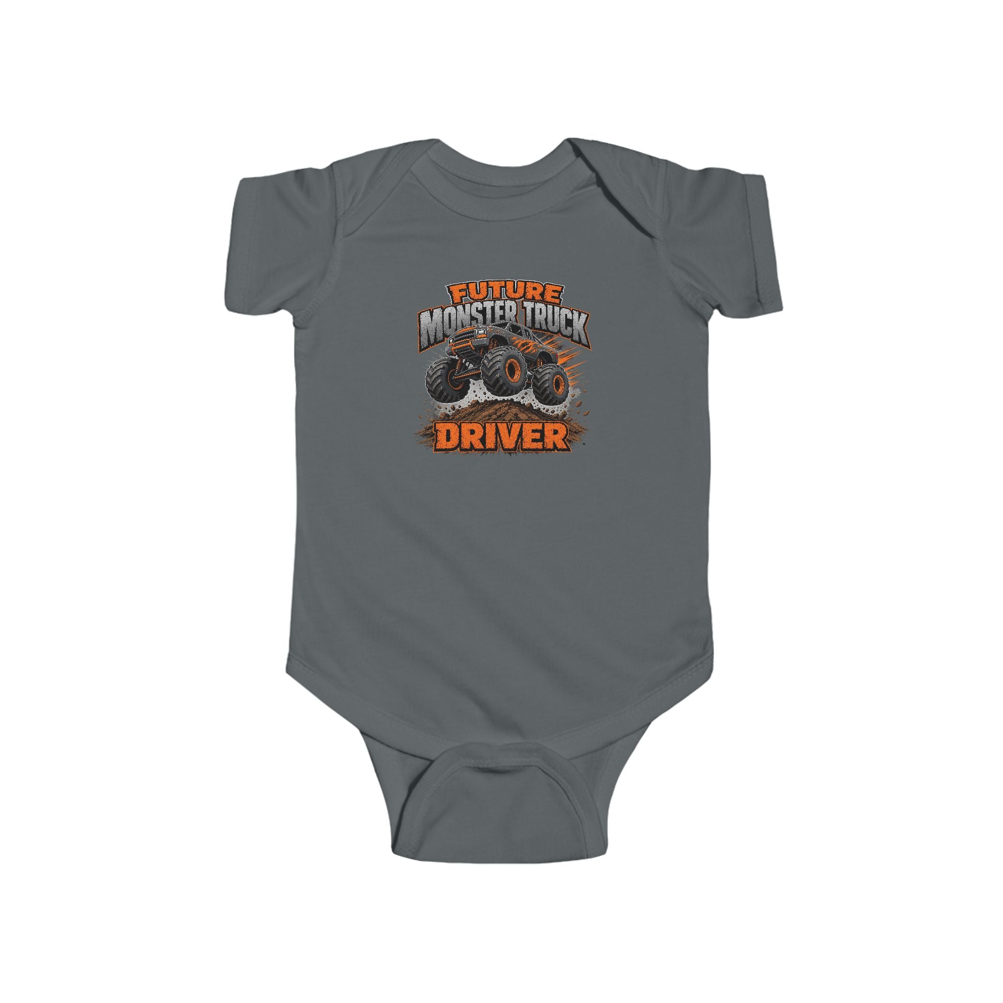 Future Monster Truck Driver Infant Bodysuit — Baby Boy/Girl Cute Racing Onesie