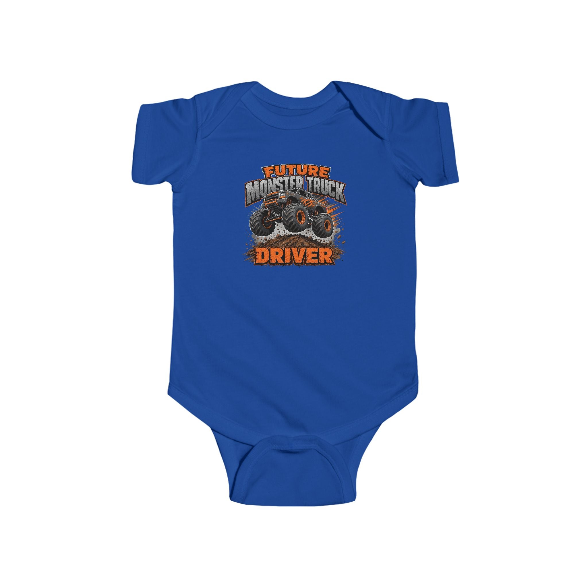 Future Monster Truck Driver Infant Bodysuit — Baby Boy/Girl Cute Racing Onesie