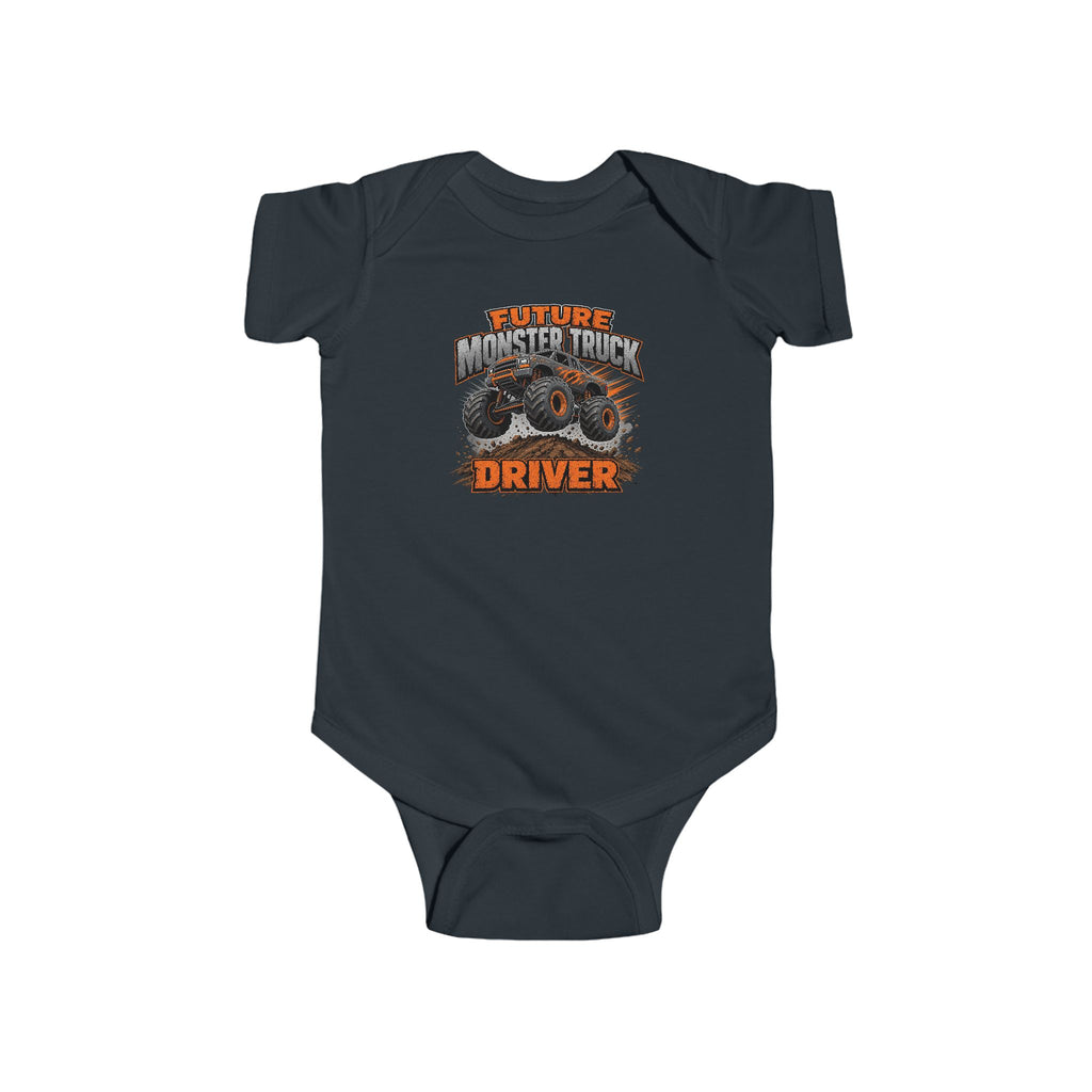 Future Monster Truck Driver Infant Bodysuit — Baby Boy/Girl Cute Racing Onesie