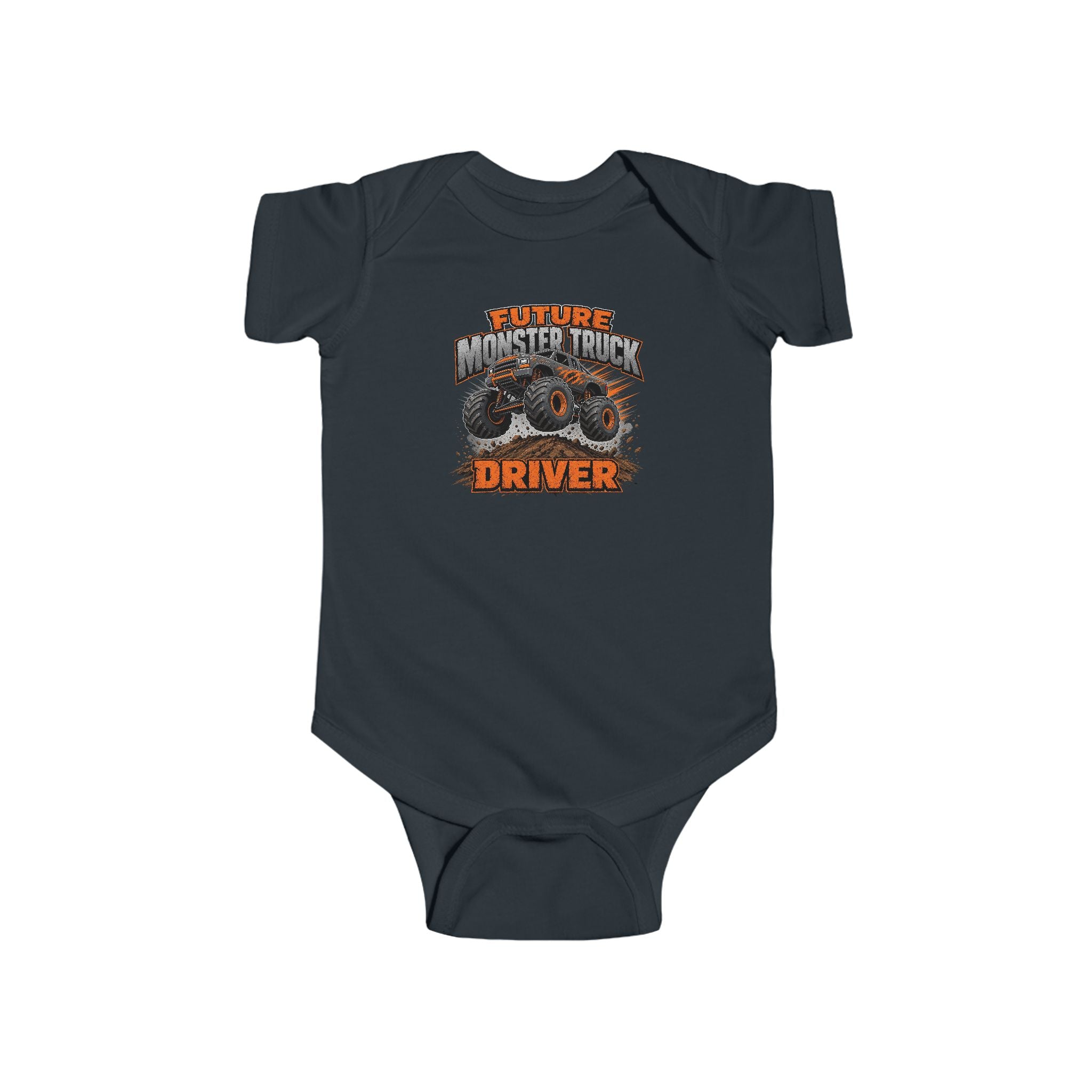 Future Monster Truck Driver Infant Bodysuit — Baby Boy/Girl Cute Racing Onesie