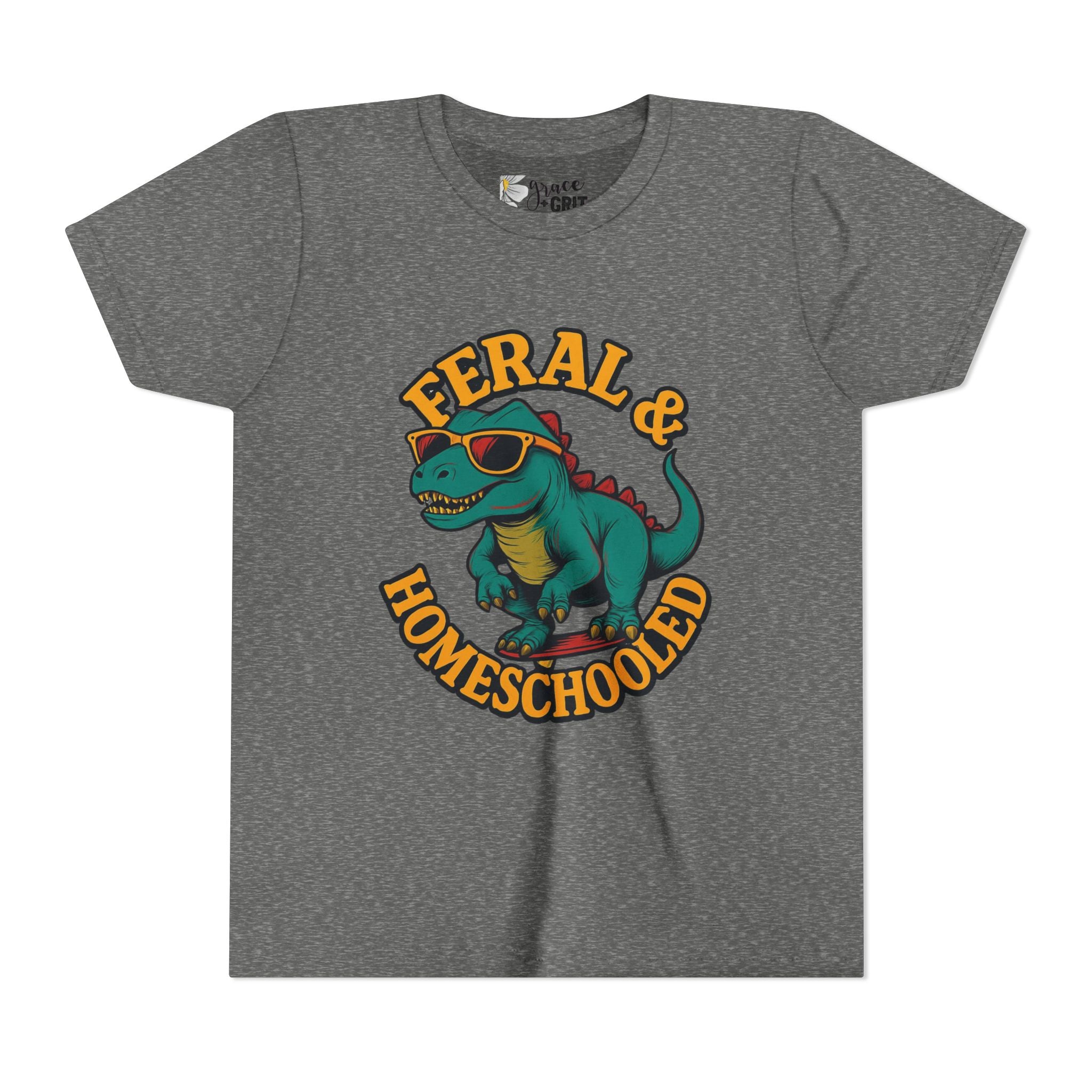 Feral & Homeschooled T-Shirt | Kids Dino Graphic Tee