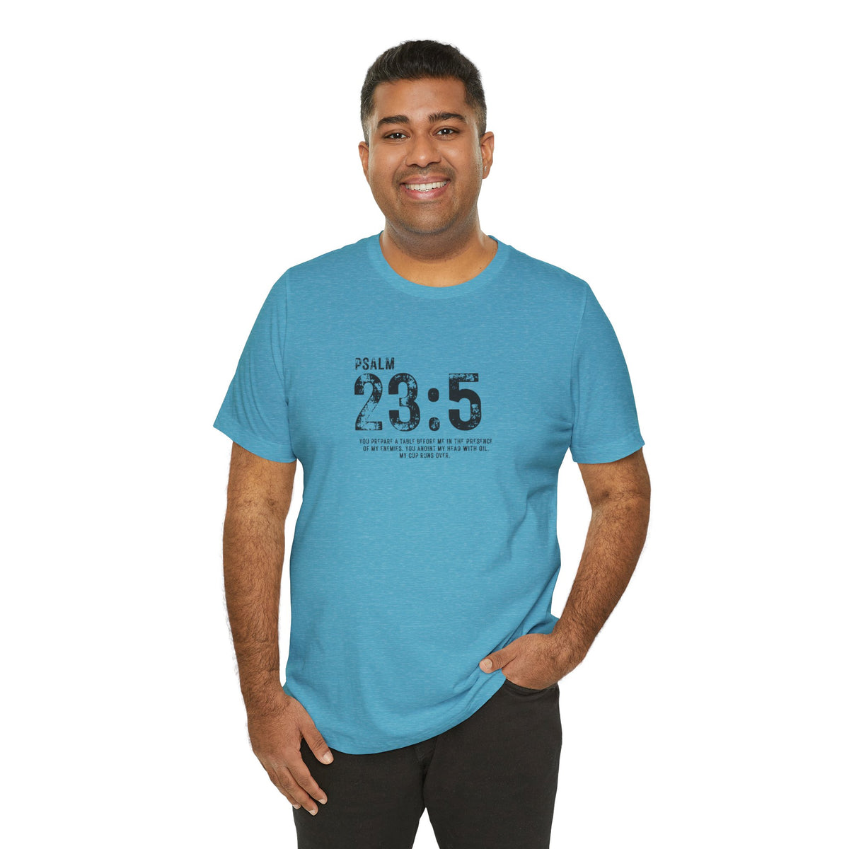Psalm 23:5 T‑Shirt — Christian Inspirational Scripture Tee