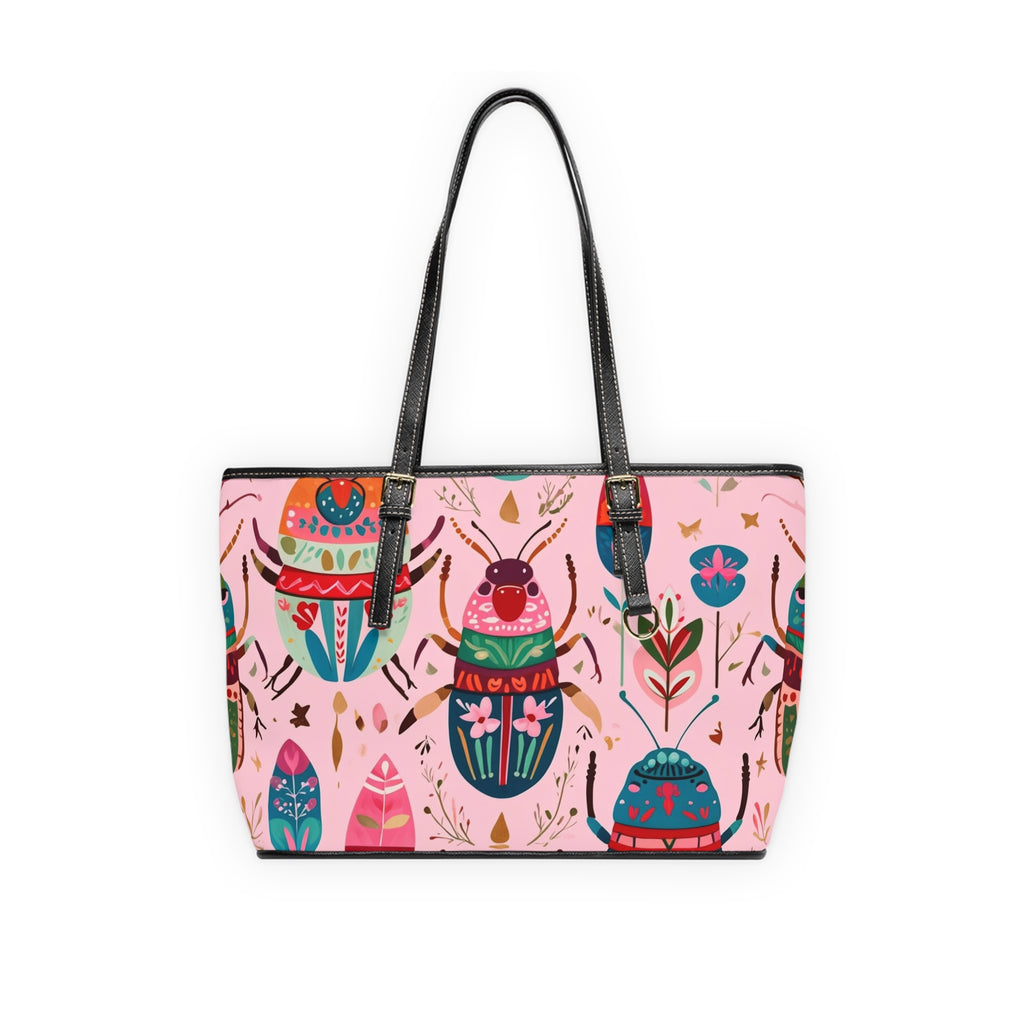 Colorful Cactus Pattern PU Leather Shoulder Bag