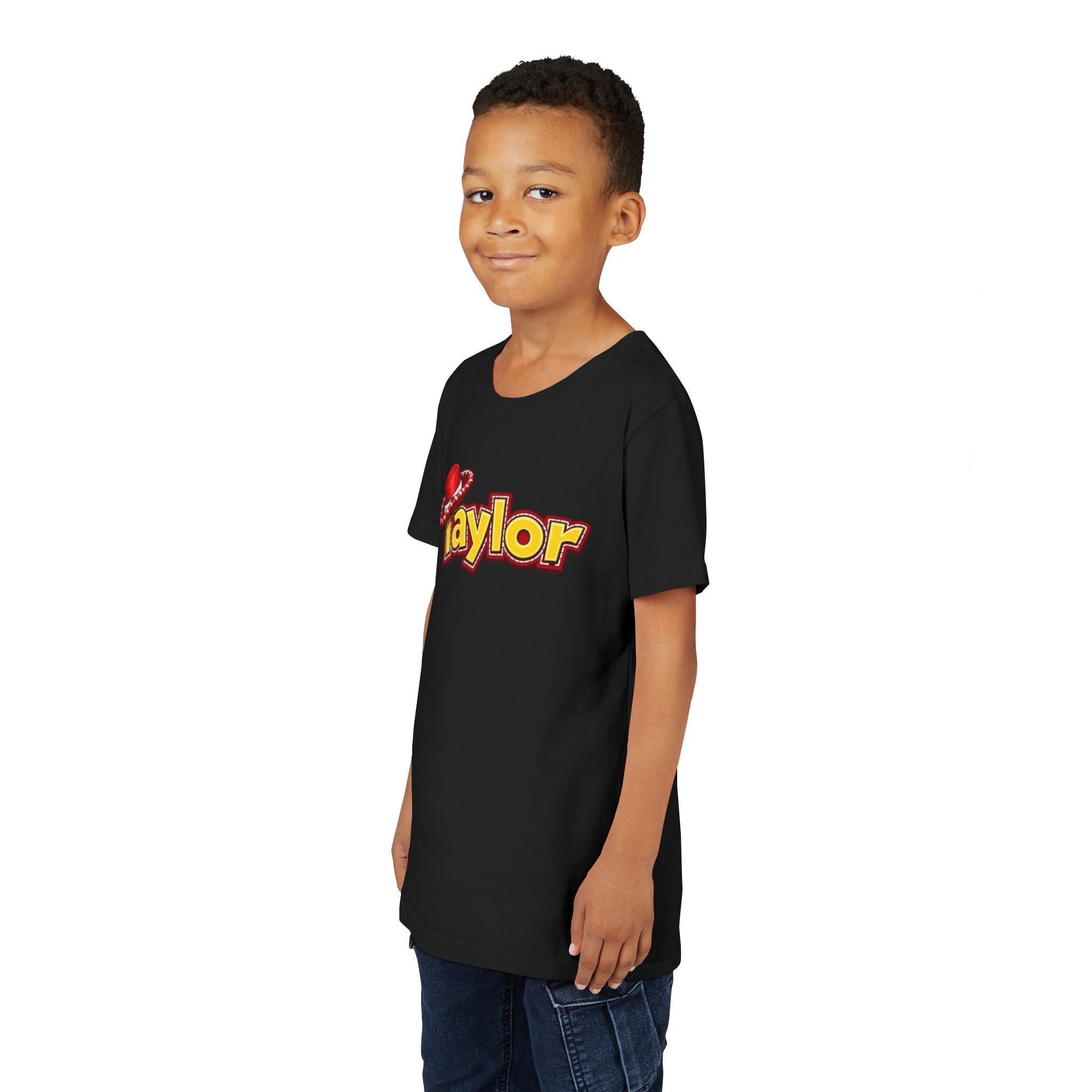 Taylor Kids Tee — Playful Name Shirt with Cowboy Hat Graphic