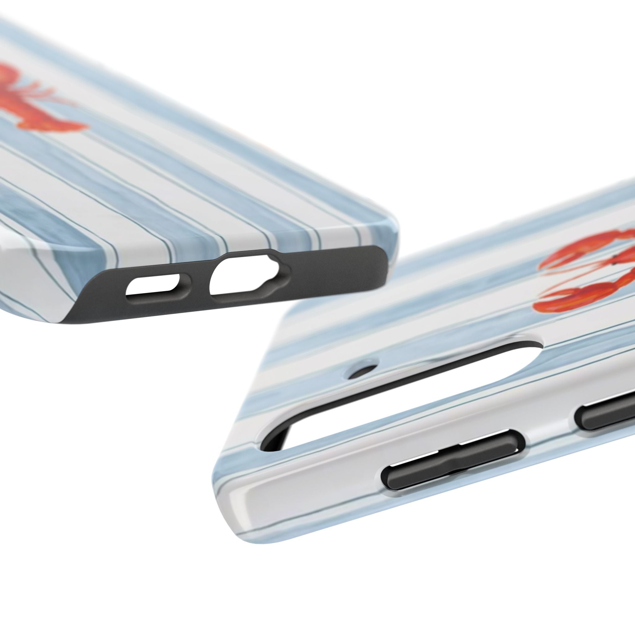 Lobster Stripe Tough Phone Case — Coastal Nautical Protective Cover