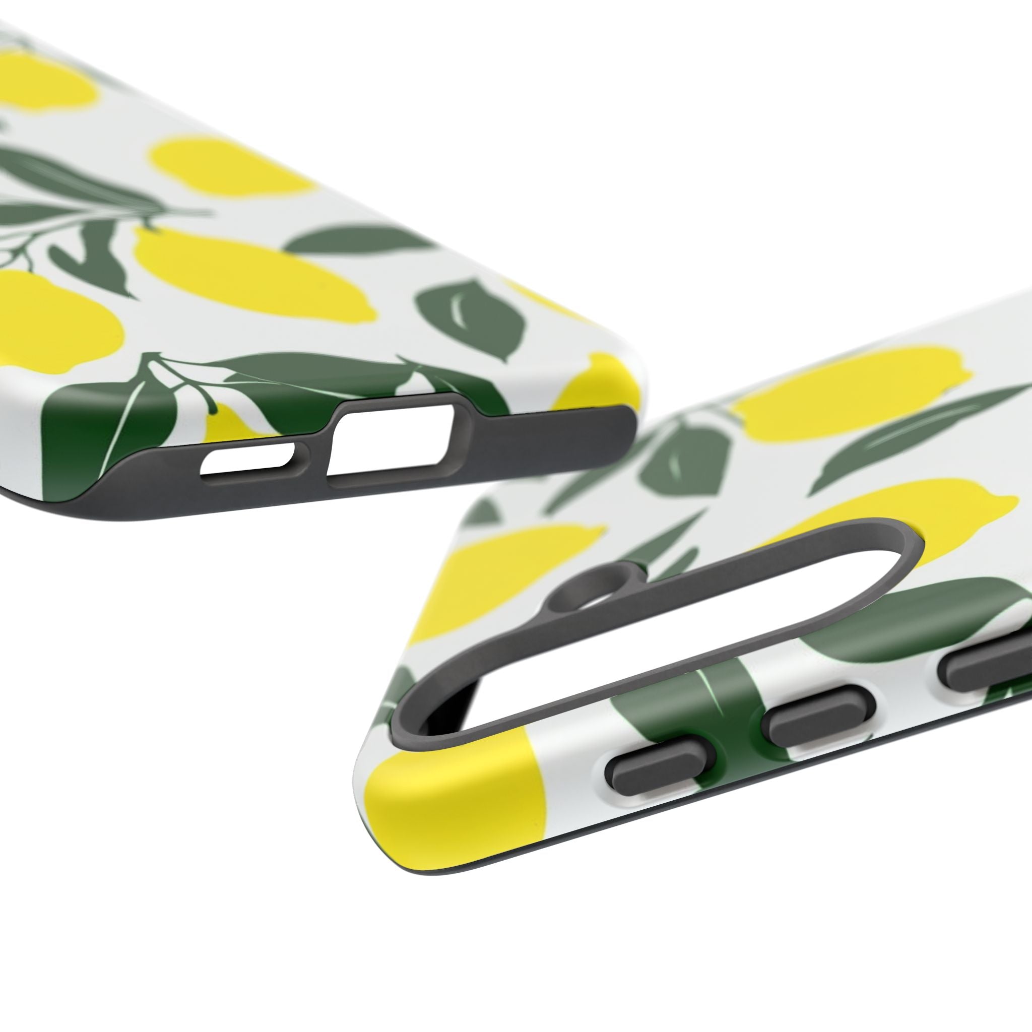 Lemon Pattern Tough Phone Case — Bright Citrus Protective Cover