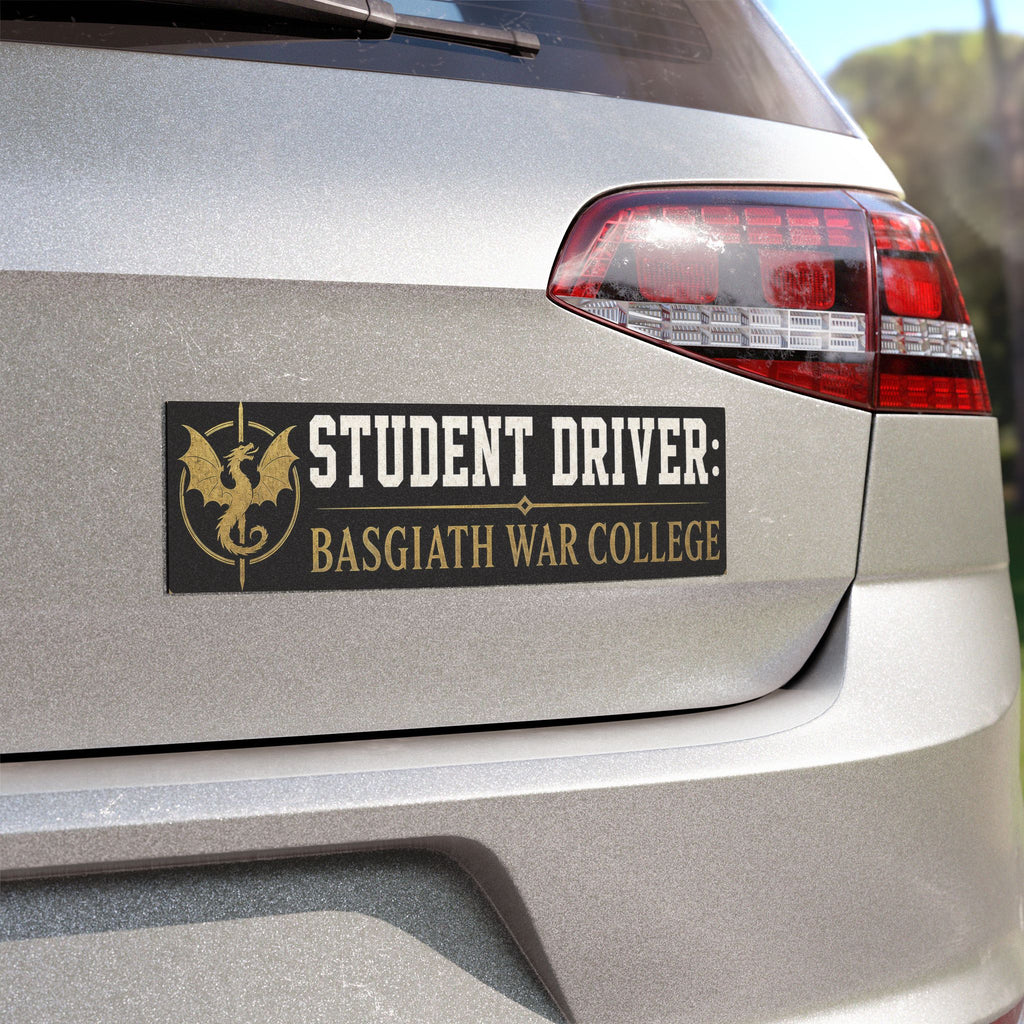 Student Driver Car Magnet — "Basgiath War College" Novelty Sticker