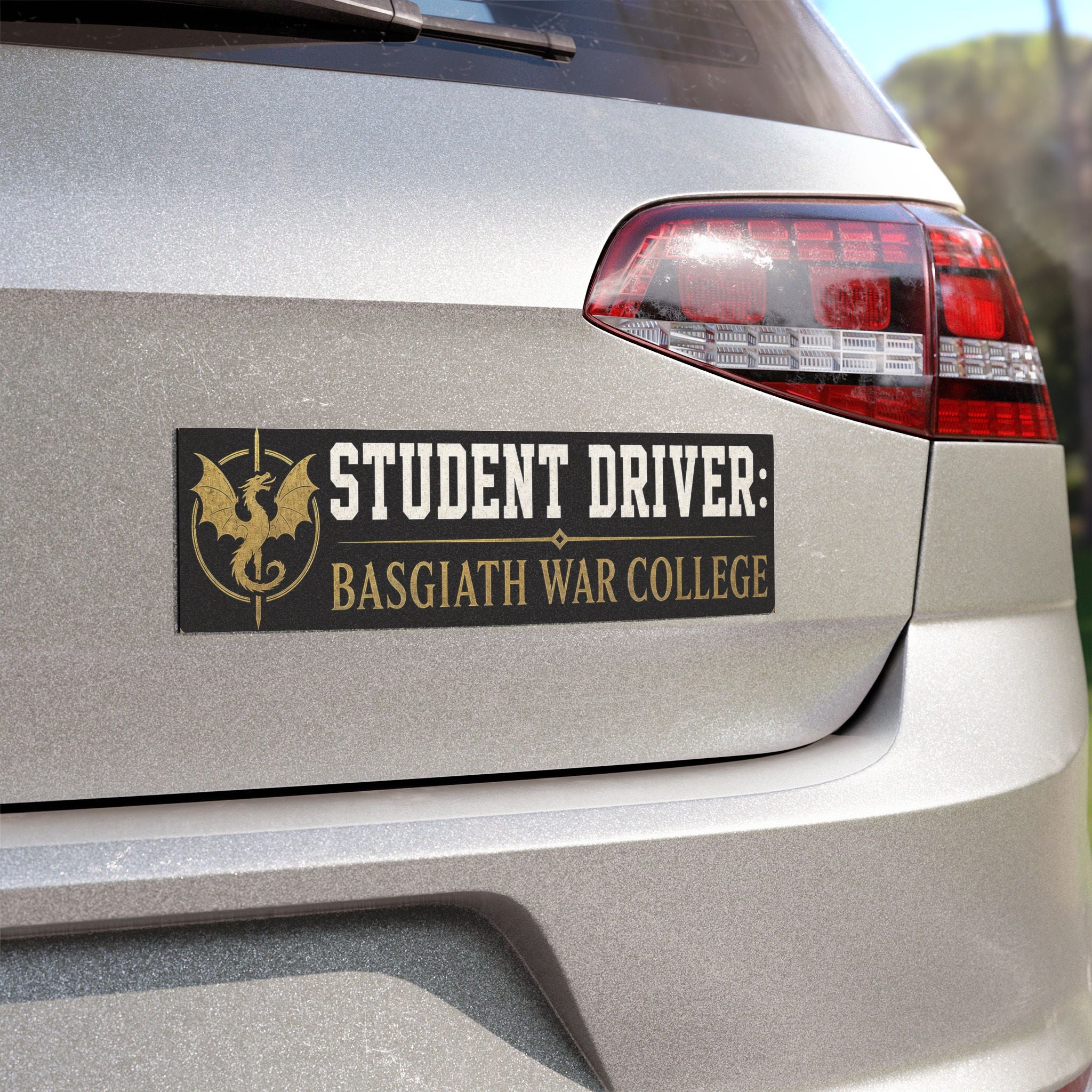 Student Driver Car Magnet — "Basgiath War College" Novelty Sticker