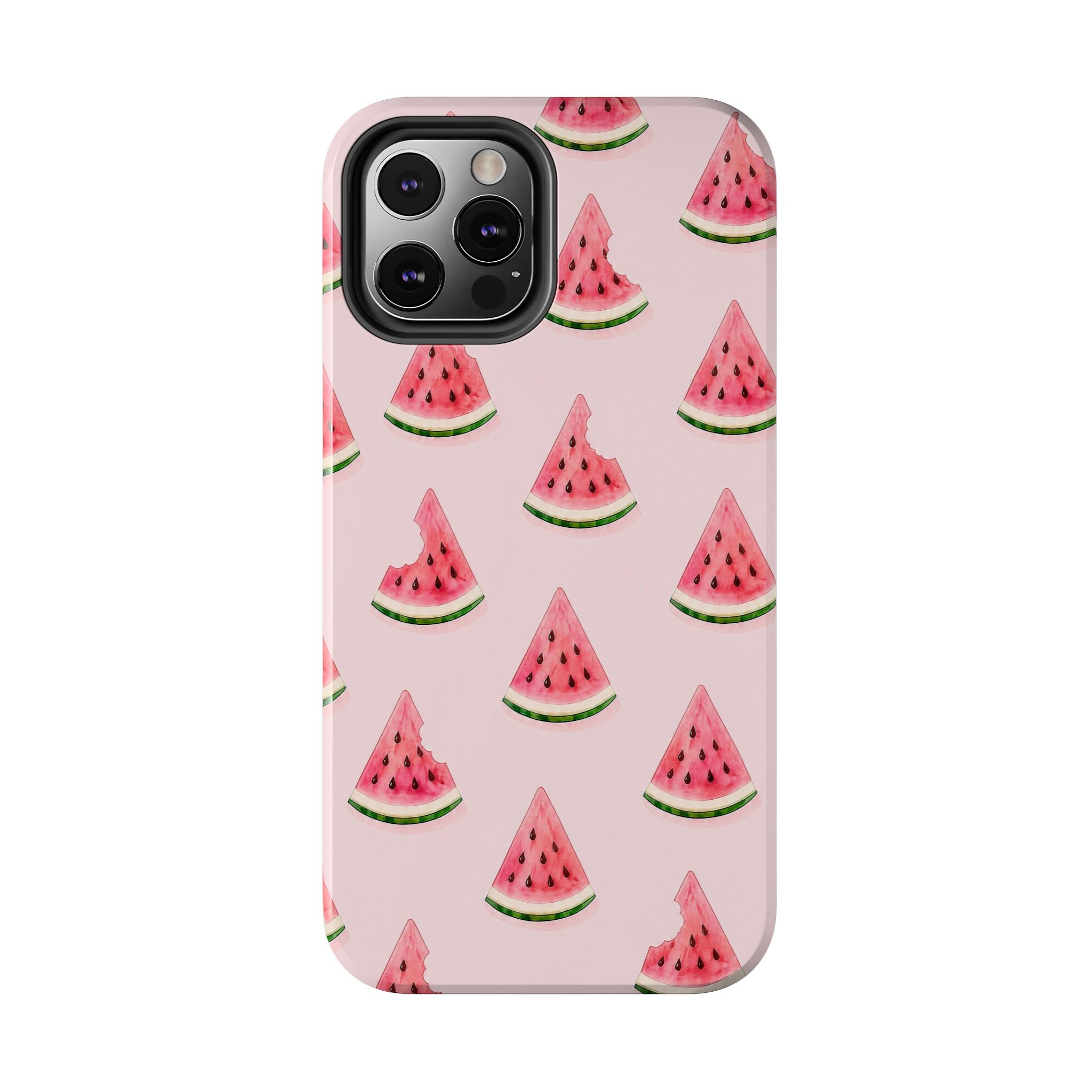 Watermelon Slice Tough Phone Case — Pink Fruit Pattern, Summer Phone Cover