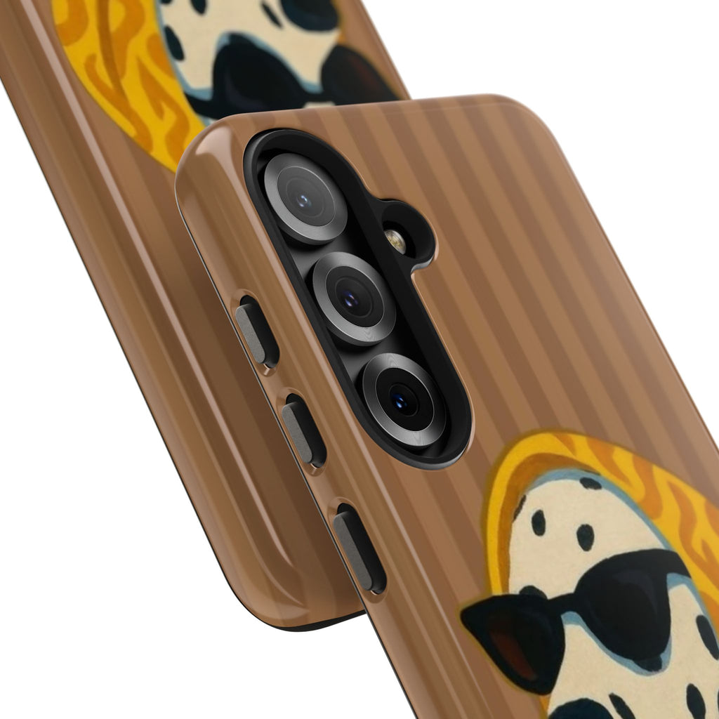 Dalmatian in Scarf Tough Phone Case — Retro Dog Print Protective Cover