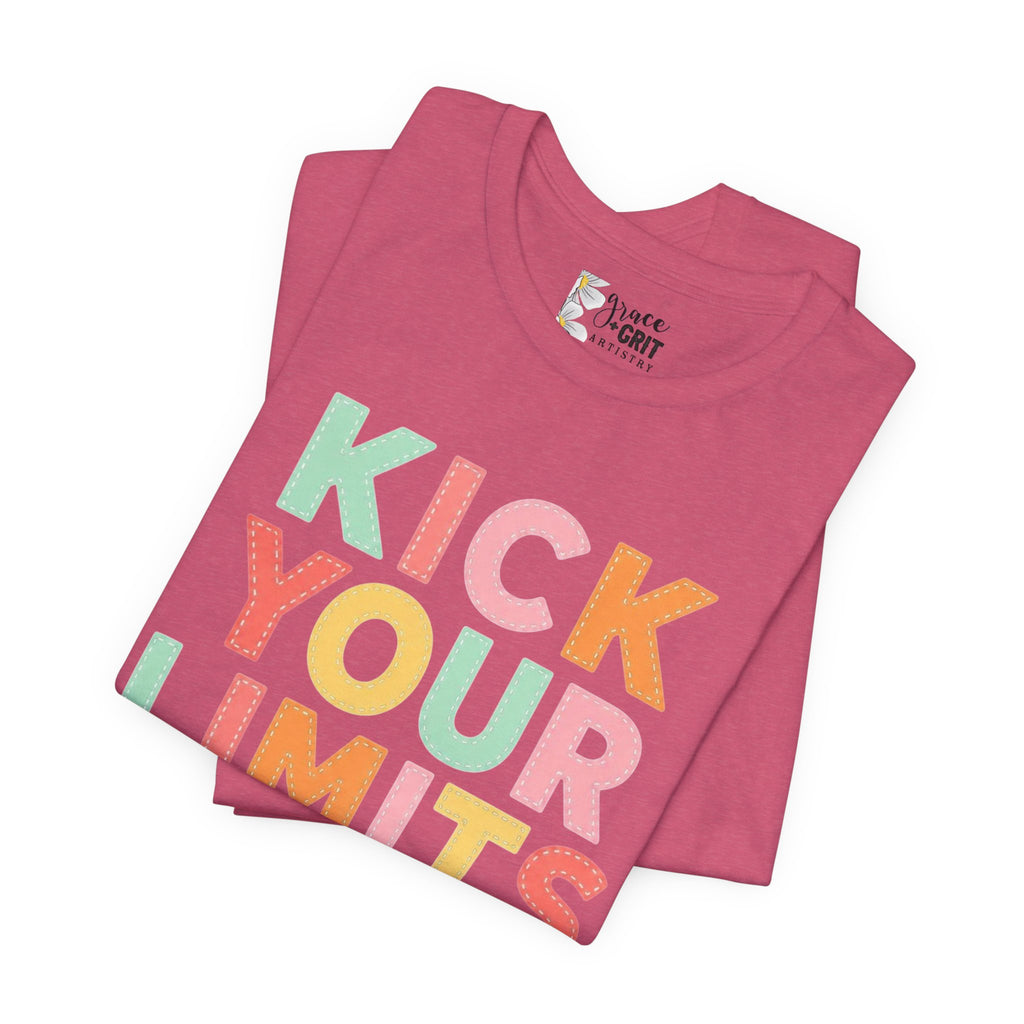 Kick Your Limits T-Shirt | Motivational Martial Arts Graphic Tee