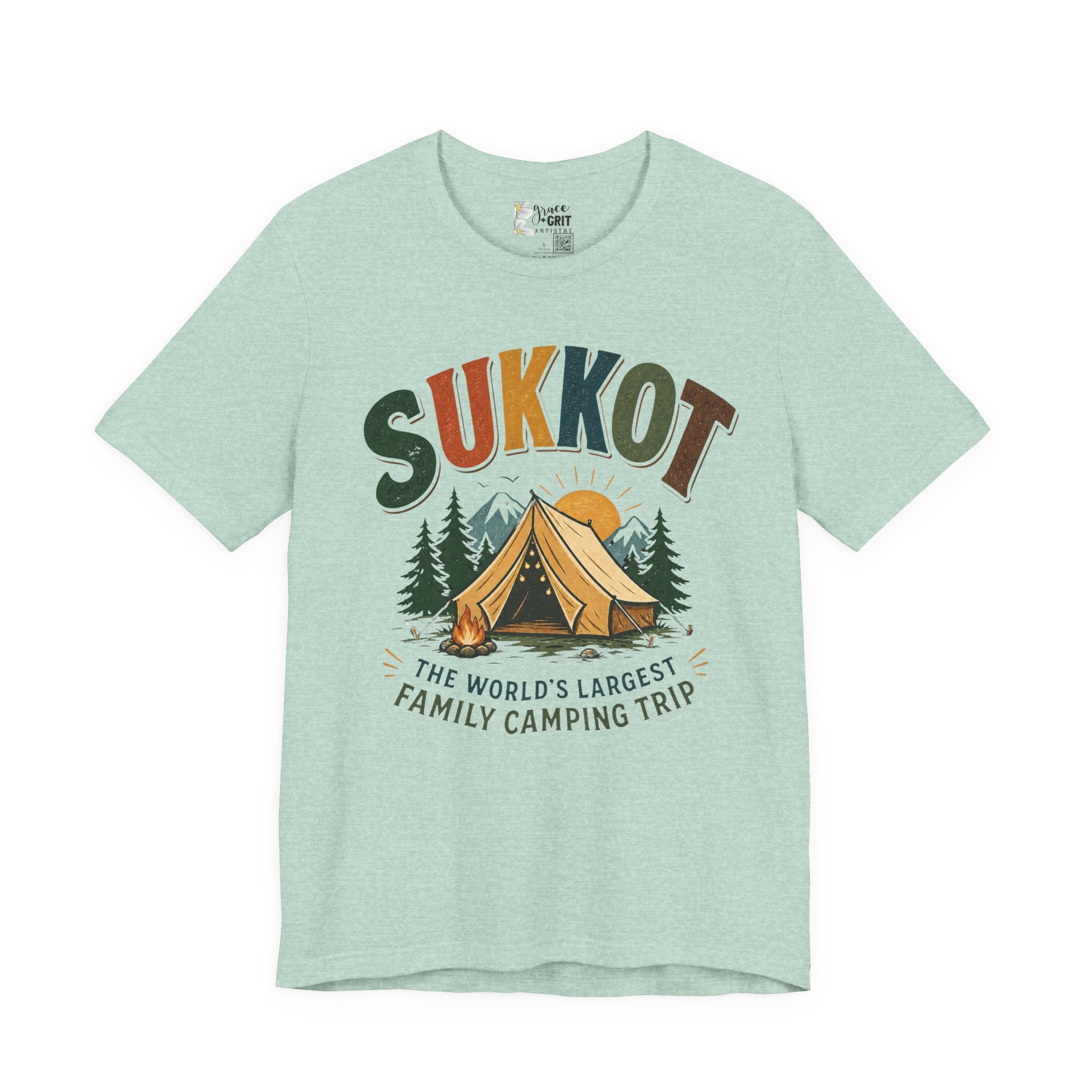 Sukkot Camping T-Shirt — "Sukkot: The World's Largest Family Camping Trip"
