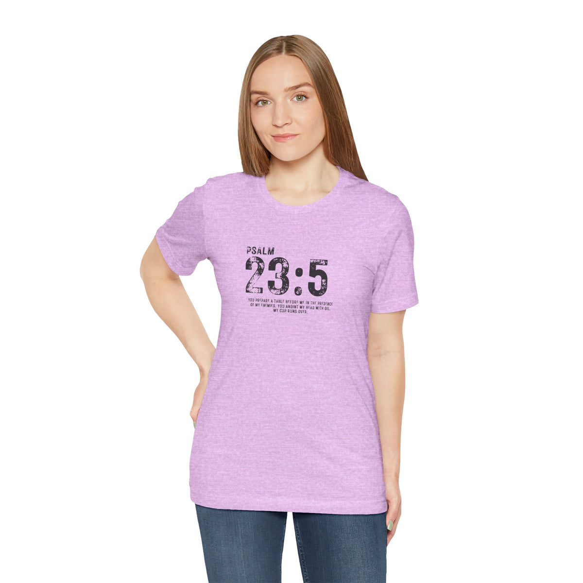 Psalm 23:5 T‑Shirt — Christian Inspirational Scripture Tee