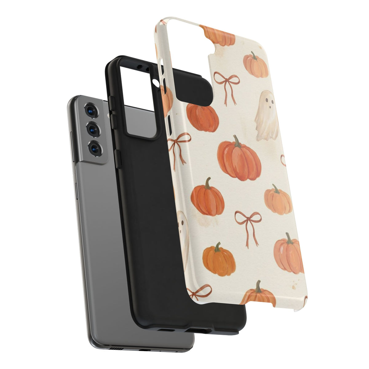 Pumpkin Ghost Phone Case – Cute Halloween Fall Pattern