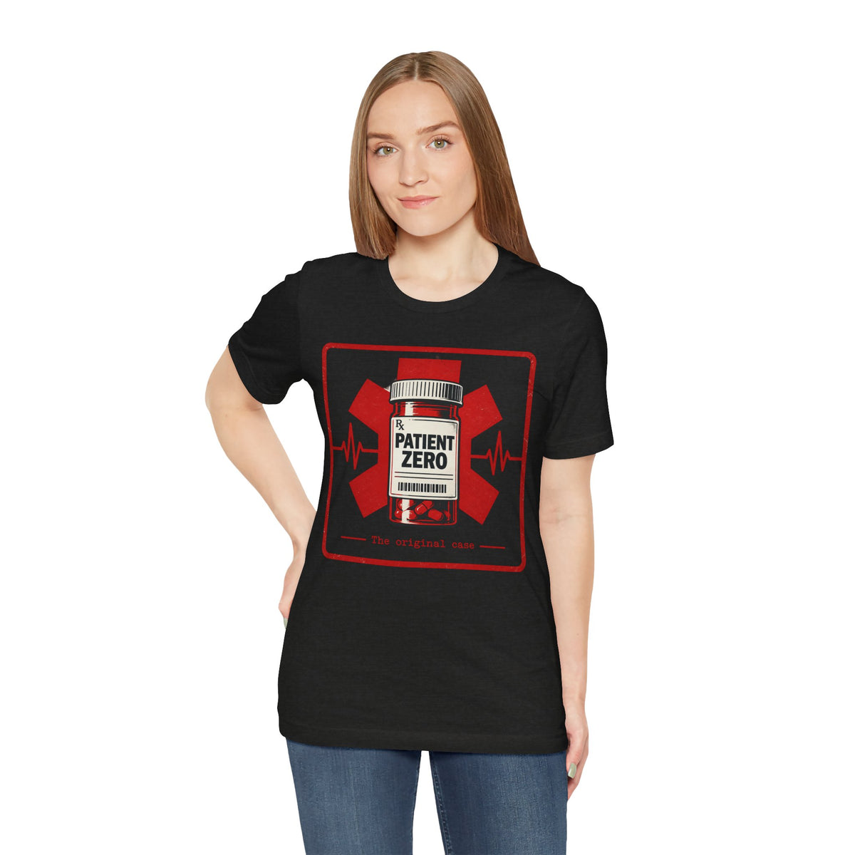 Patient Zero Tee – Medical Biohazard Pill Bottle Graphic T-Shirt