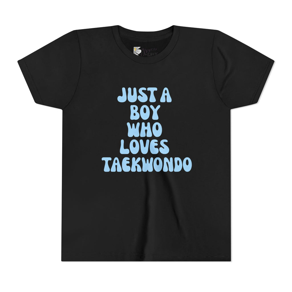 Youth Tee — "Just A Boy Who Loves Taekwondo" Martial Arts Shirt