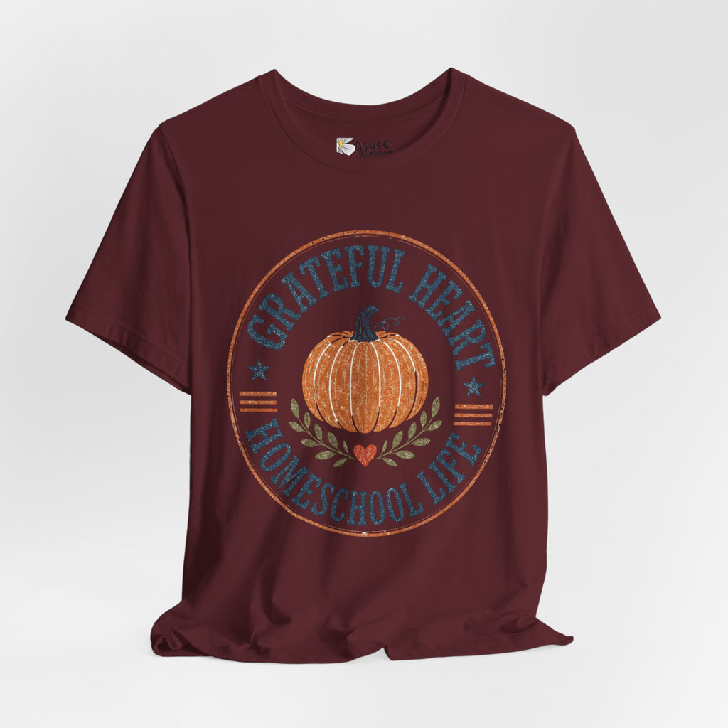 Grateful Hearts Thanksgiving Pumpkin Tee