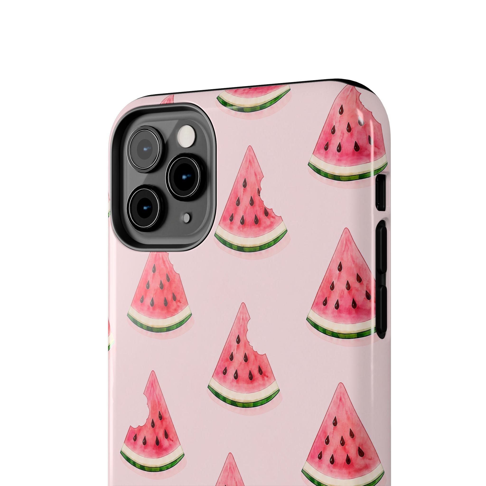 Watermelon Slice Tough Phone Case — Pink Fruit Pattern, Summer Phone Cover