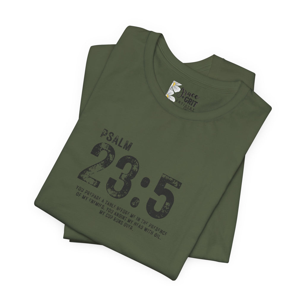 Psalm 23:5 T‑Shirt — Christian Inspirational Scripture Tee